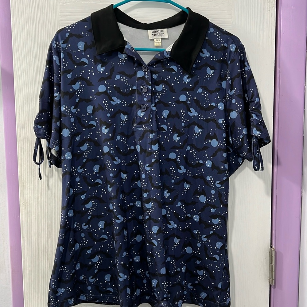 Unique Vintage Bats Polo Top